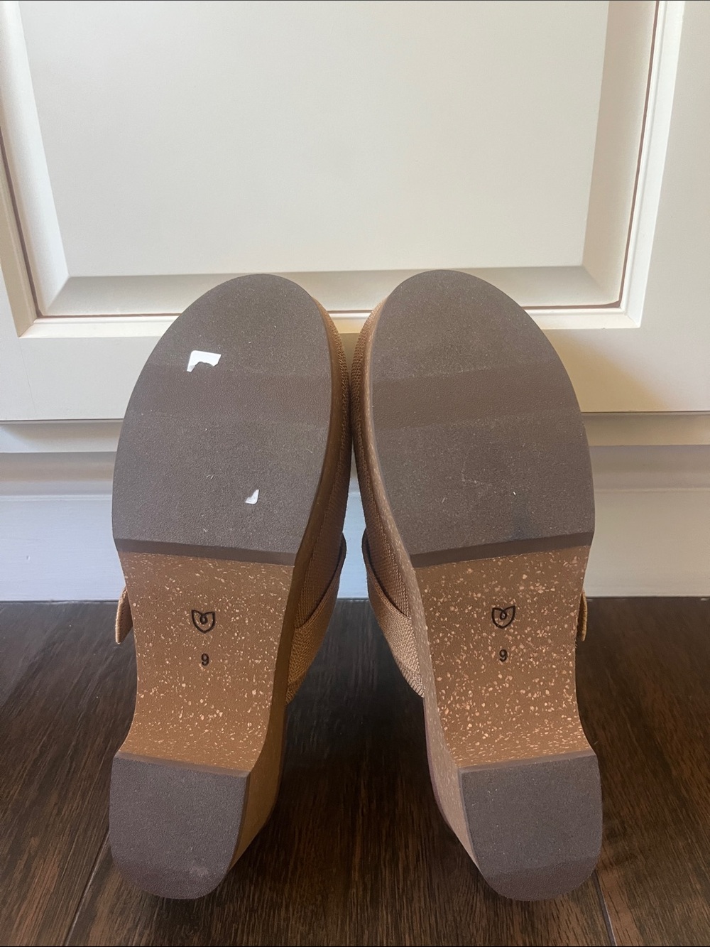 Rothy's Tan Platform Clogs with Gold Buckle - Picture 7 of 7